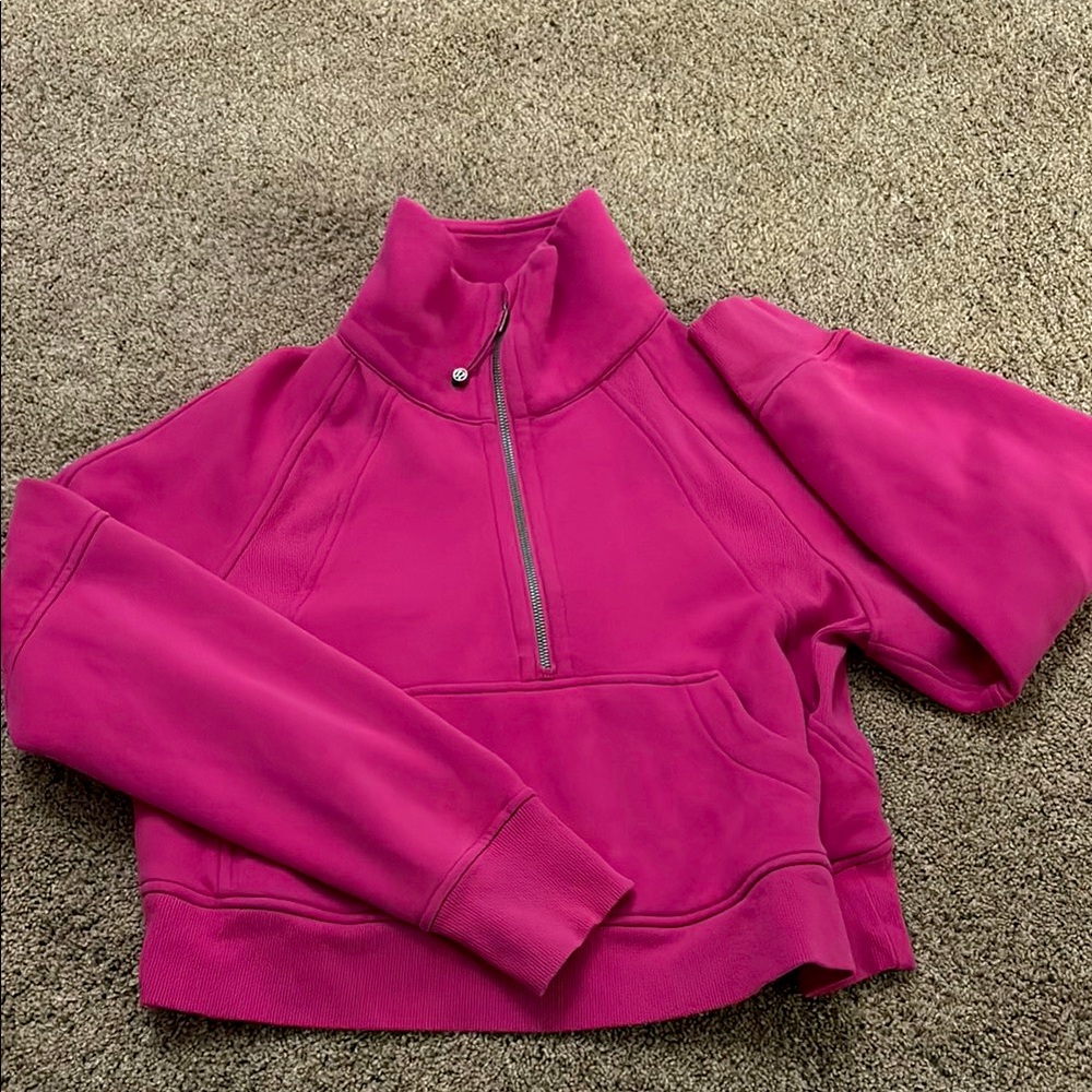 lululemon sonic pink funnel neck scuba